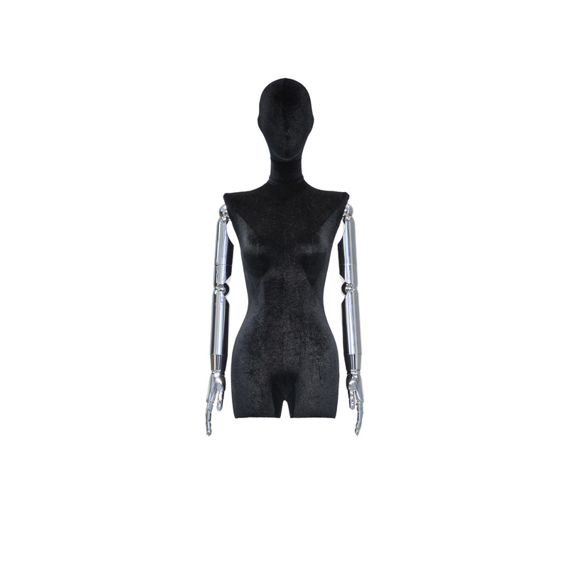 इलेक्ट्रोप्लाटेड हाथ आधा शरीर डिस्प्ले कई रंगों के साथ माडल महिला